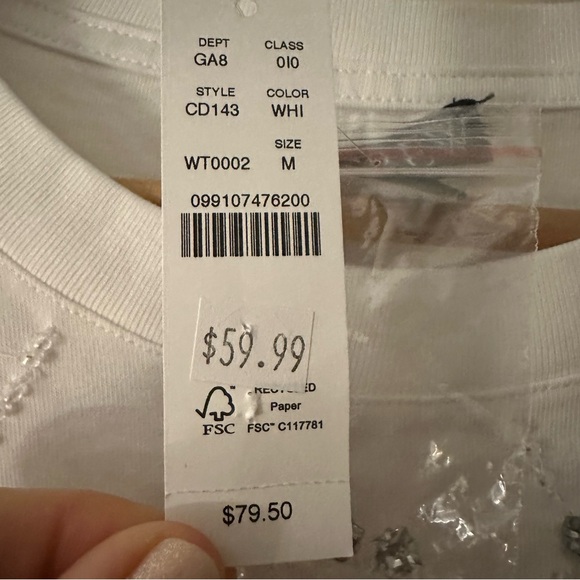 J. Crew • NWT • Relaxed lattice-embellished cropped T-shirt - Picture 6 of 11